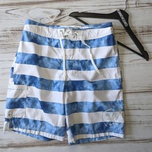 American Eagle Outfitters Stripe Board short Swim Shorts Sz Medium